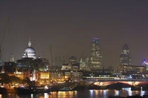 London skyline at night